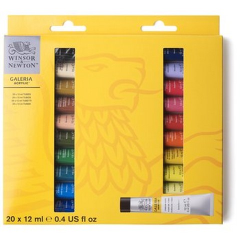 Winsor & Newton Galeria Acrylics - Set of 20 (12 ml) Tubes