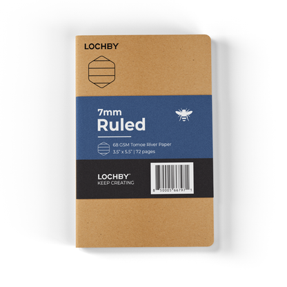 Pocket-Size Notebook with Tomoe River Paper by LOCHBY • Ruled Pages