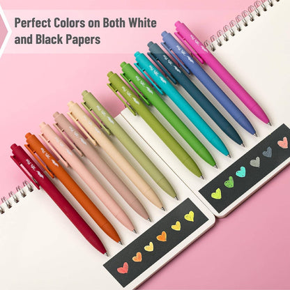 Mr. Pen 12-Pack Retractable Gel Pens with Colored Ink