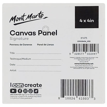 Canvas Panels Signature 4 x 4in 5pc