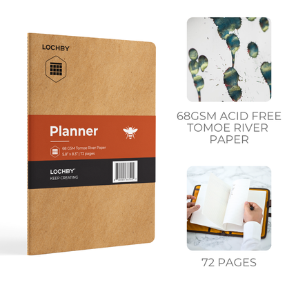 A5 Notebook with Tomoe River Paper by LOCHBY • Planner Pages (6-Month)