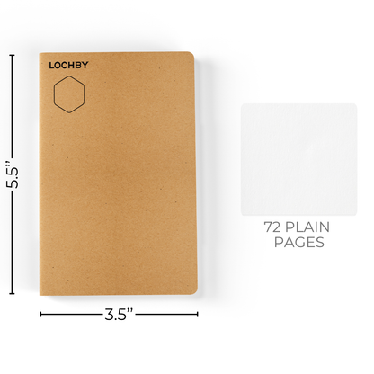 Pocket-Size Notebook with Tomoe River Paper by LOCHBY • Plain Pages