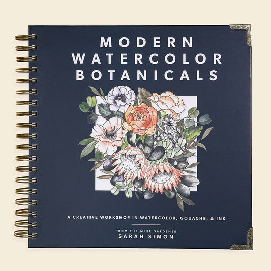 Modern Watercolor Botanicals (Spiral)