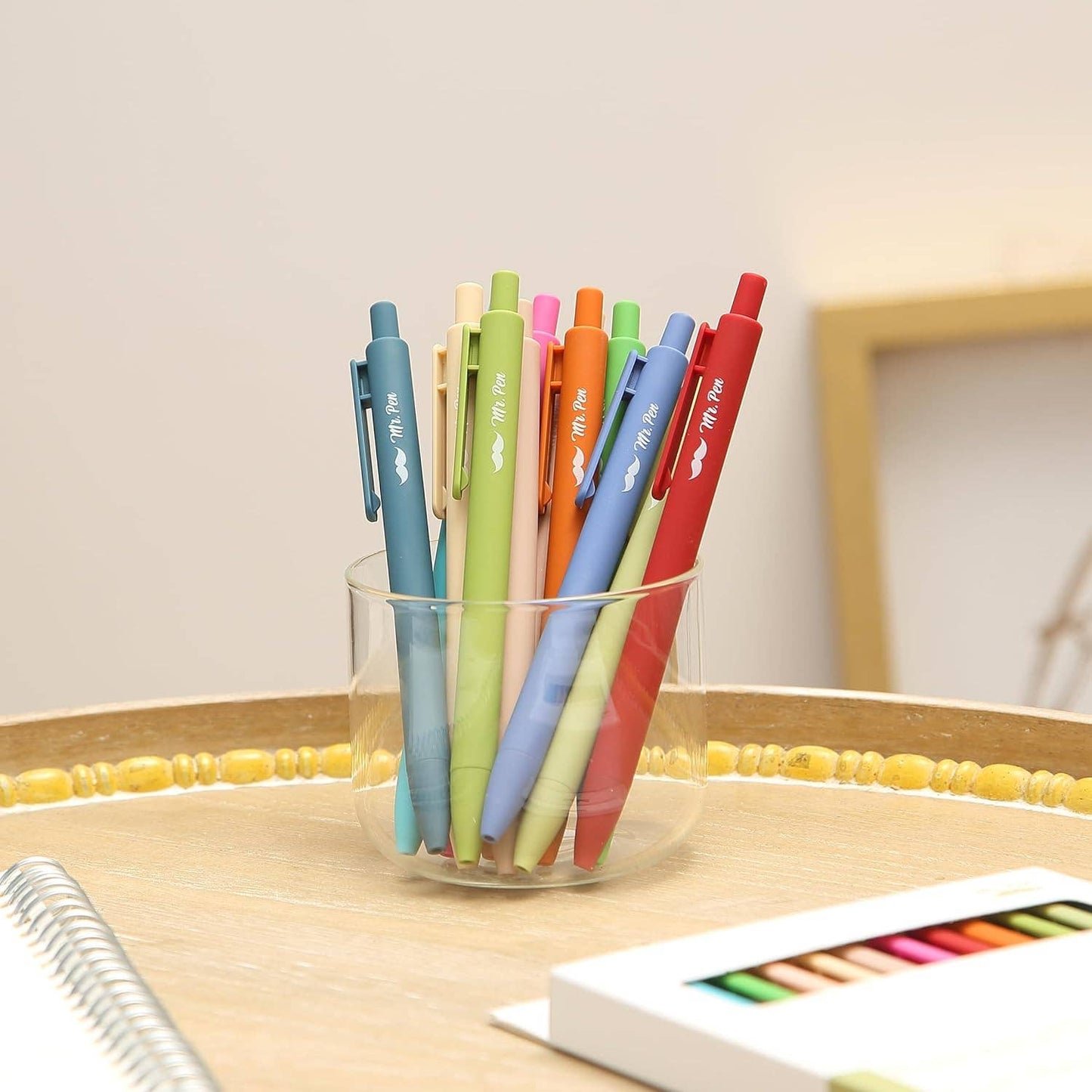 Mr. Pen 12-Pack Retractable Gel Pens with Colored Ink