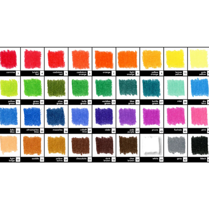 PRE-ORDER: 36 Lead Colored Pencil Drawing Set by With