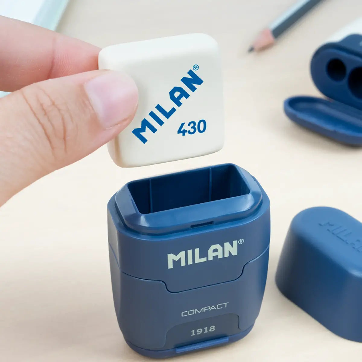 Milan Compact Sharpener & Eraser