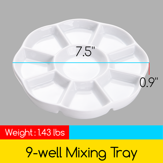 MEEDEN Ceramic 9-Well Paint Palette