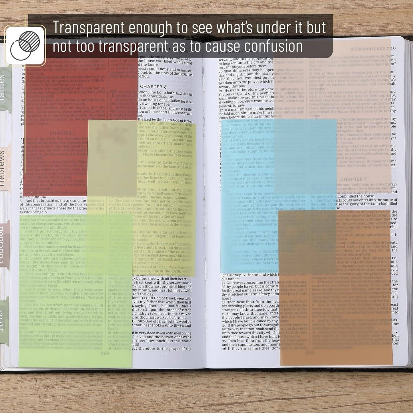 Mr. Pen Transparent Sticky Notes - 600 Sheets - 3 x 4 inches