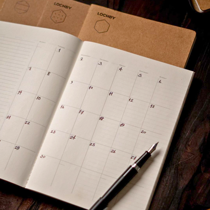 A5 Notebook with Tomoe River Paper by LOCHBY • Planner Pages (6-Month)