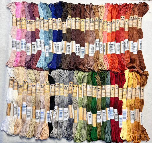 Solid Color 6-Strand Embroidery Floss by OTF Threads