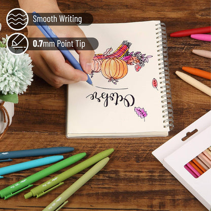 Mr. Pen 12-Pack Retractable Gel Pens with Colored Ink