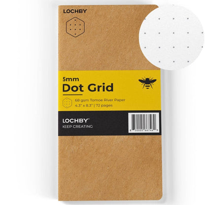 Traveler's Size Notebook with Tomoe River Paper by LOCHBY • Dot Grid Pages