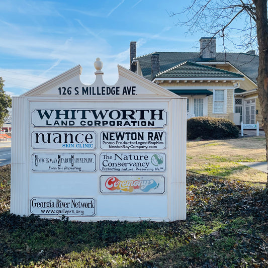 Custom Sign Painting for the Tenants of Whitworth Properties