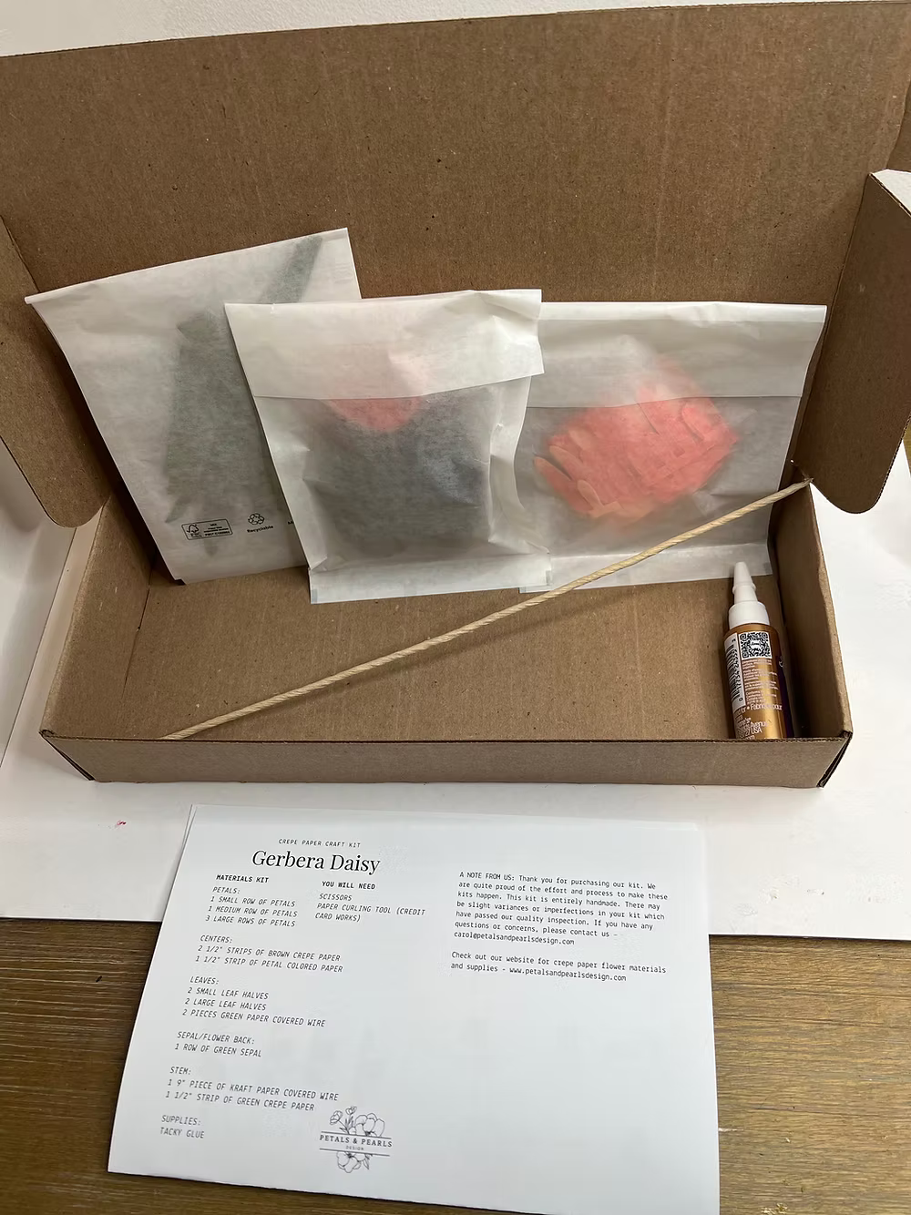 Crepe Paper Craft Kit - Gerbera Daisy