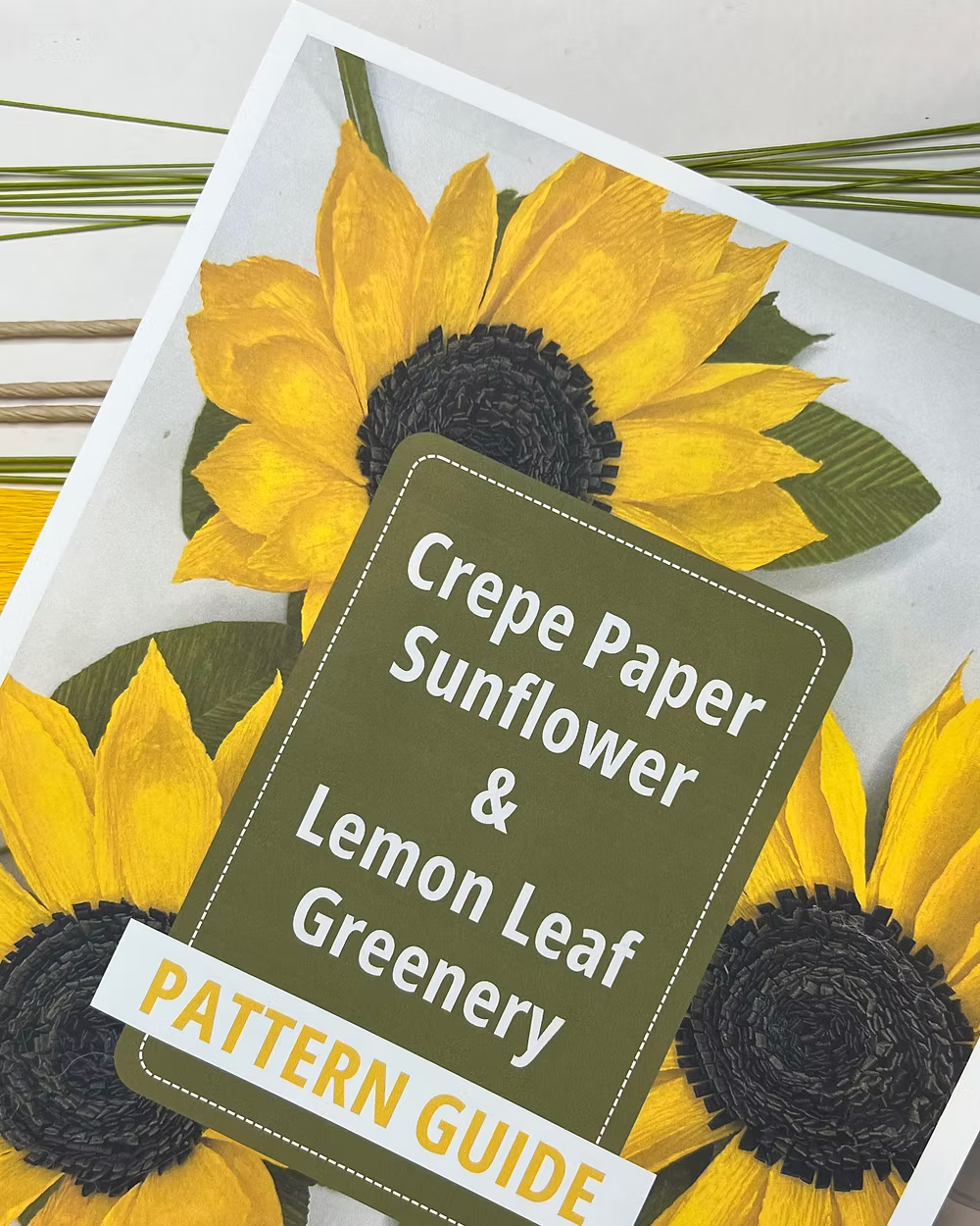 Crepe Paper Craft Kit - Sunflowers & Lemon Leaf Greenery