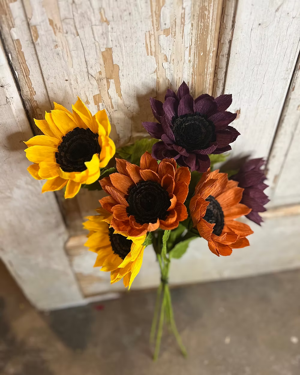 Crepe Paper Craft Kit - Sunflowers & Lemon Leaf Greenery