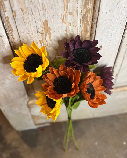 Crepe Paper Craft Kit - Sunflowers & Lemon Leaf Greenery