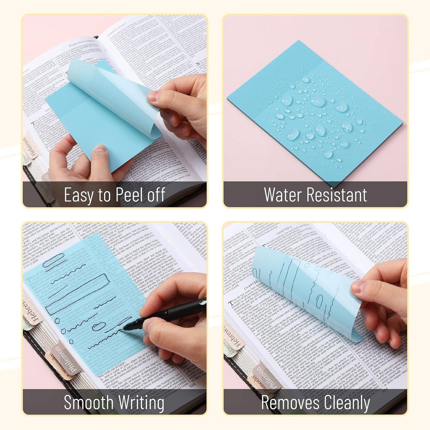 Mr. Pen Transparent Sticky Notes - 600 Sheets - 3 x 4 inches