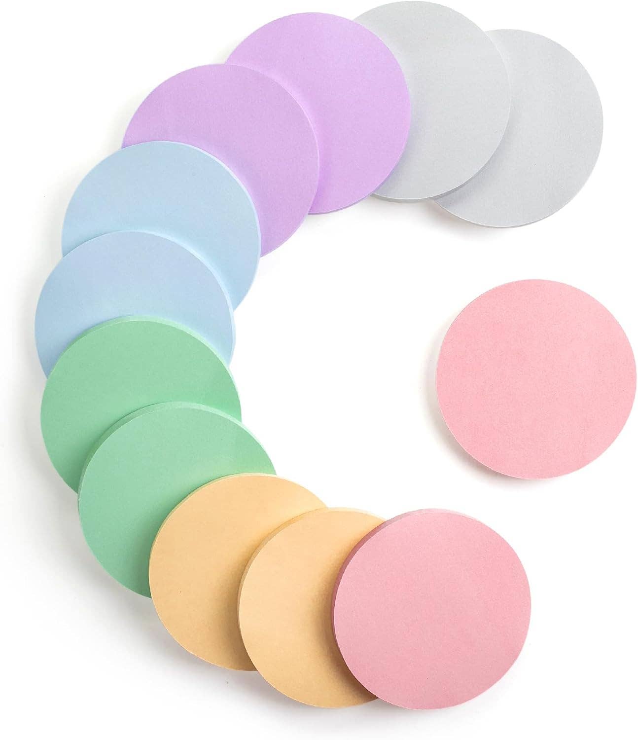 Mr. Pen Colorful Round Sticky Notes - 12 Pads