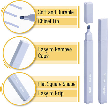 Mr. Pen Aesthetic Highlighters - 20 Chisel Tip Set