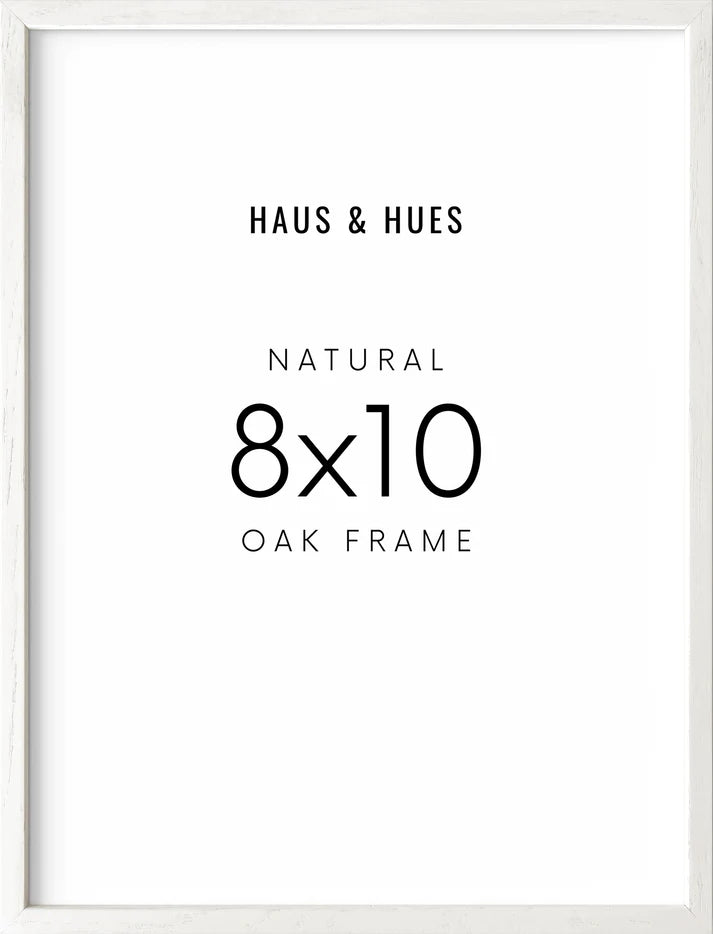 Natural Oak Frames in White