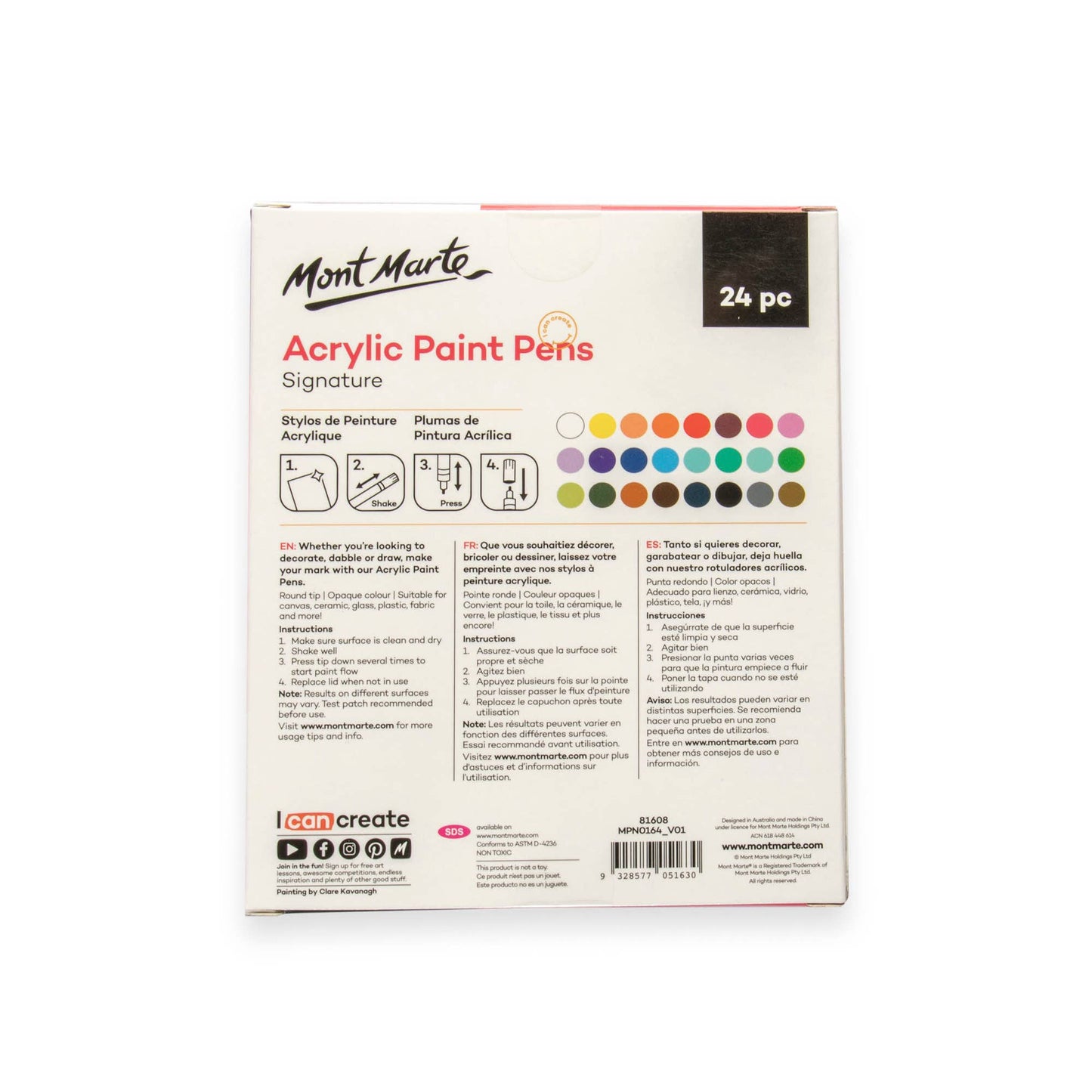 Acrylic Paint Pens Broad Tip Signature 24pc