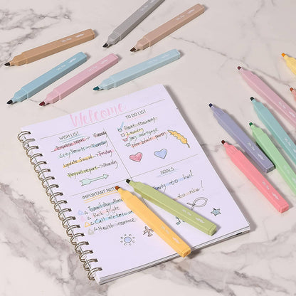 Mr. Pen Aesthetic Highlighters - 20 Chisel Tip Set