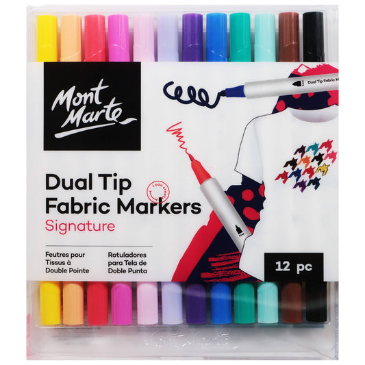 Dual Tip Fabric Markers Signature 12pc