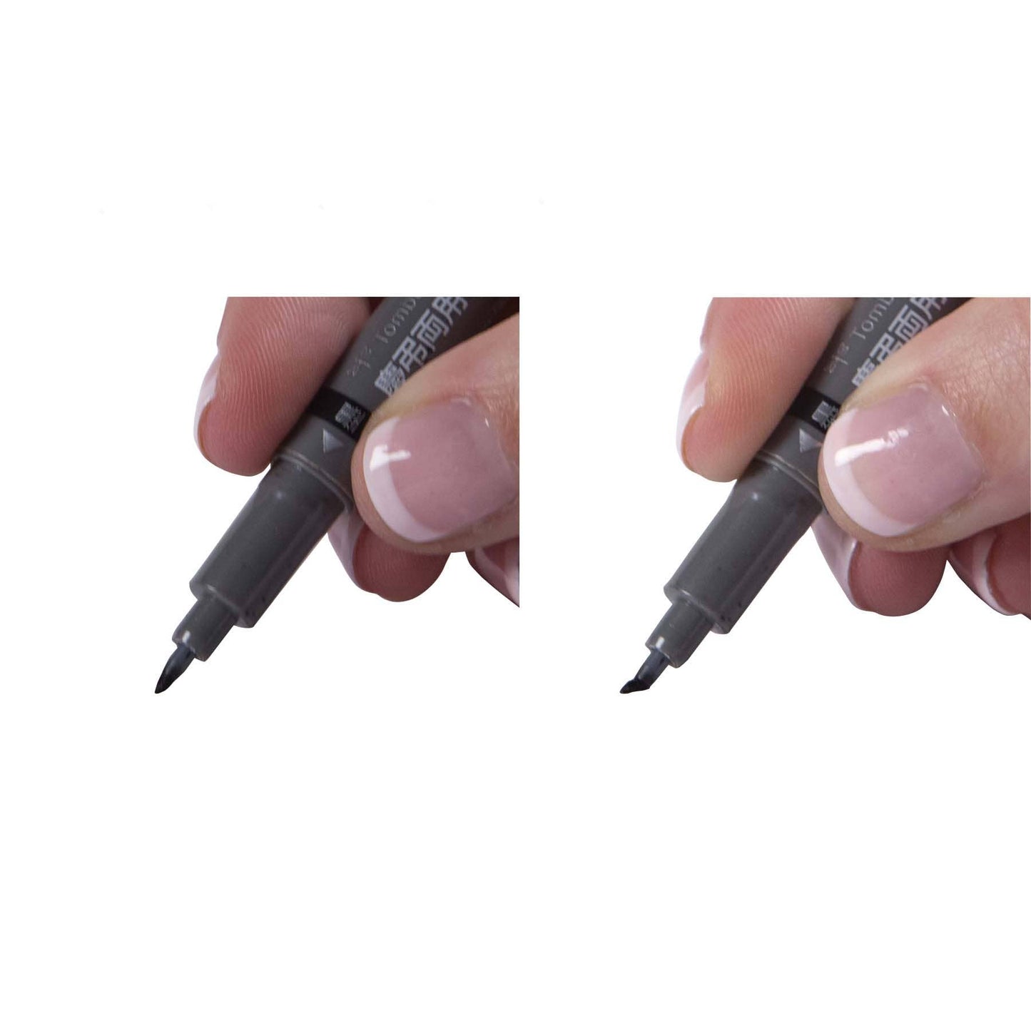 Fudenosuke Brush Pen - Twin Tip -  Black/Gray