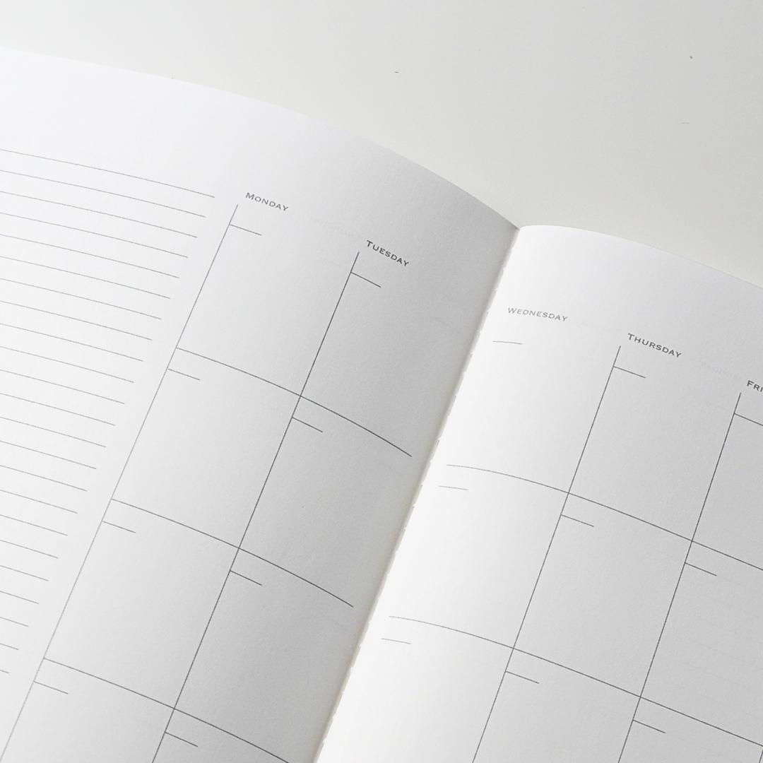 A5 Notebook with Tomoe River Paper by LOCHBY • Planner Pages (6-Month)