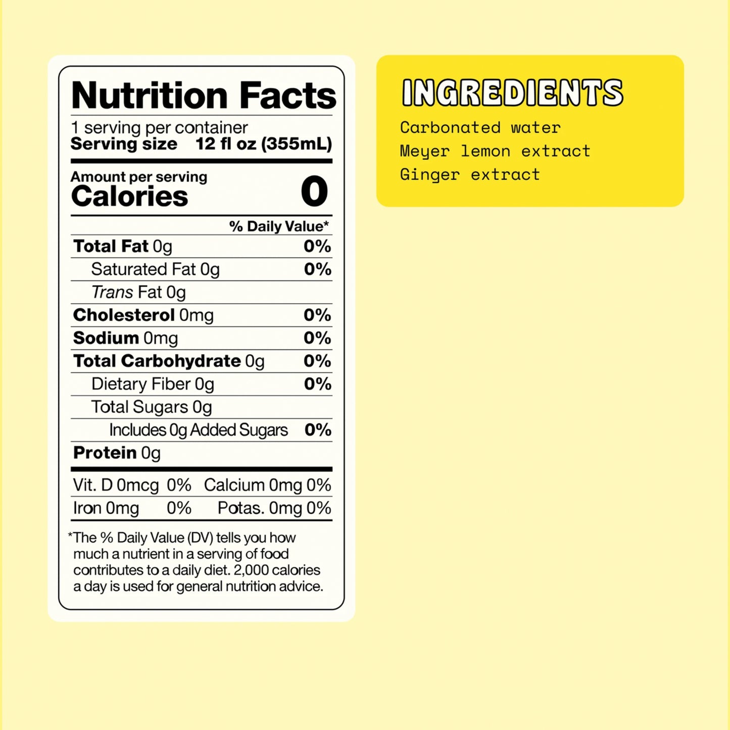 Aura Bora Herbal Sparkling Water • Ginger Meyer Lemon