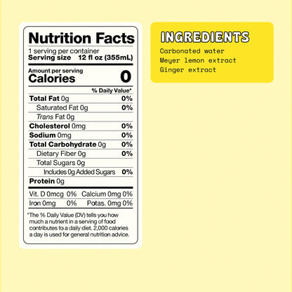 Aura Bora Herbal Sparkling Water • Ginger Meyer Lemon