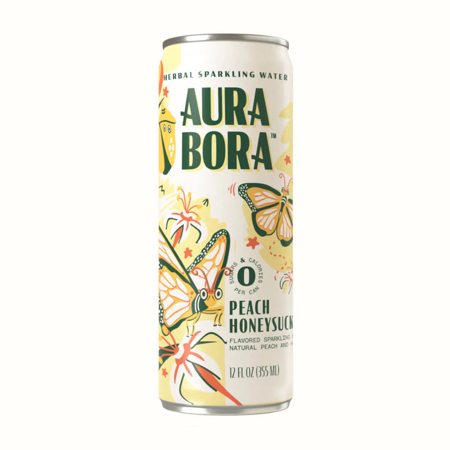 Aura Bora Herbal Sparkling Water • Peach Honeysuckle