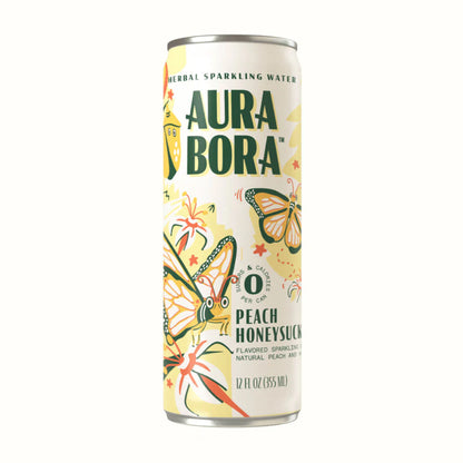 Aura Bora Herbal Sparkling Water • Peach Honeysuckle