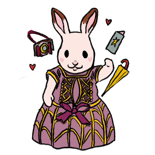 "Calico Bunny" Sticker by Olive Roberts