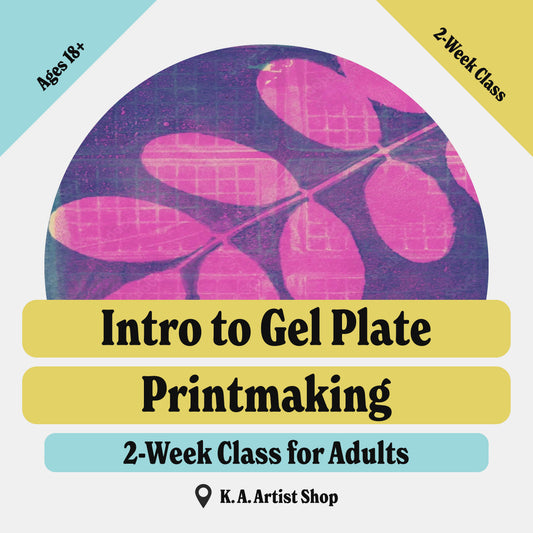 Intro to Gel Plate Printmaking • 2-Week Class for Adults