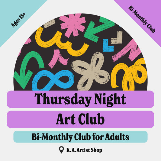 Thursday Night Art Club • Bi-Monthly Club for Adults • Fall 2026