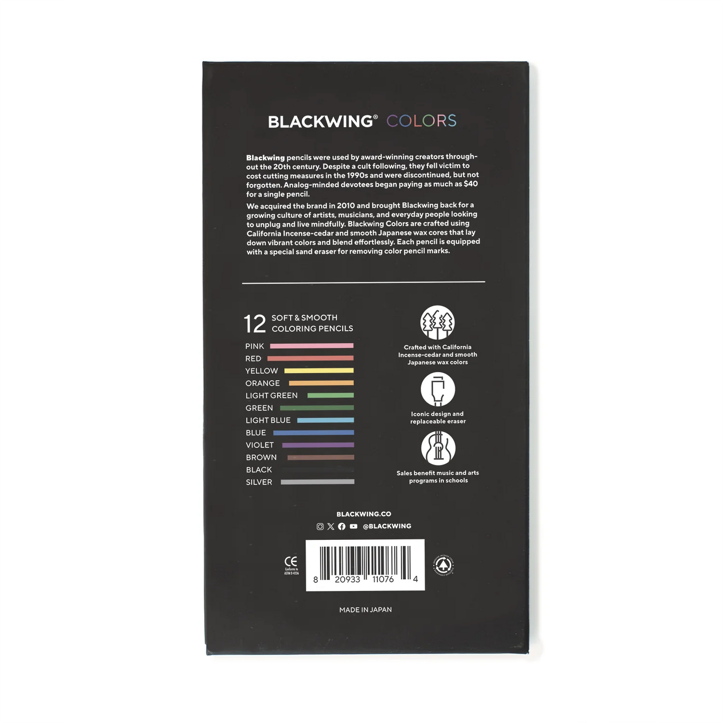 Blackwing Colors Colored Pencils • Box of 12