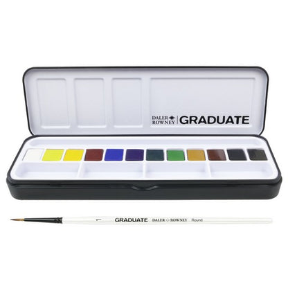 Daler Rowney Graduate Watercolor Set - 12 Half Pans