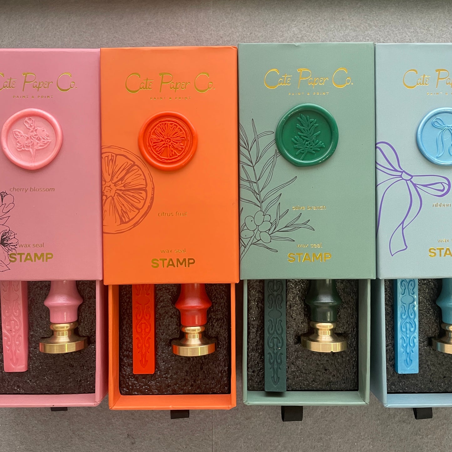 Cate Paper Co Wax Seal Stamp & Wax Stick Set