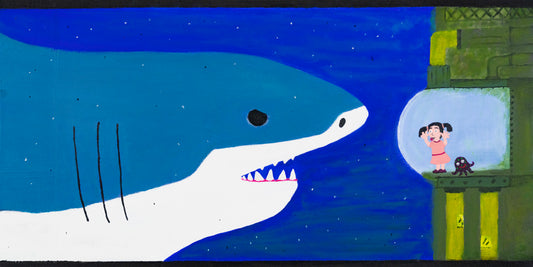 Archival Art Print of "Taunting the Shark" by Jeremy Long