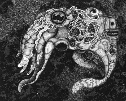 "Clockwork Cephalopod" • Archival Print of Artwork by James Greer