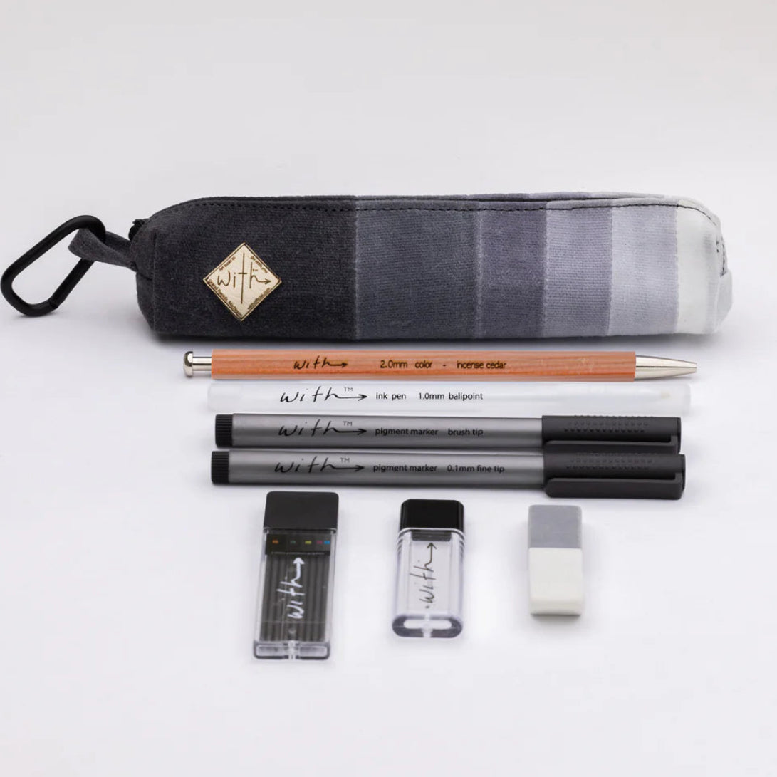 Grayscale Colored Pencil Drawing Set by With