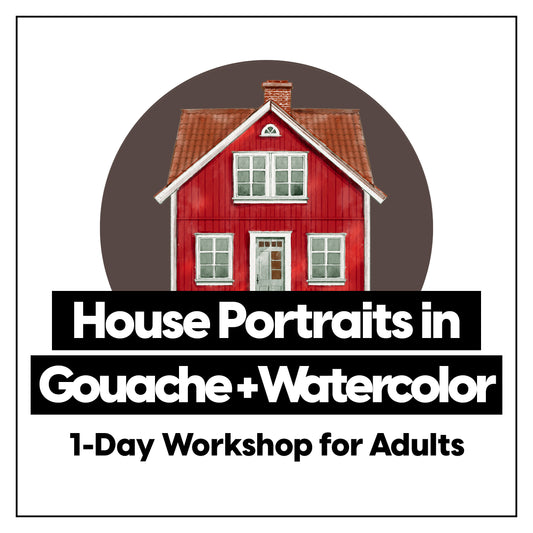 House Portraits in Gouache and Watercolor • 1-Day Workshop for Adults