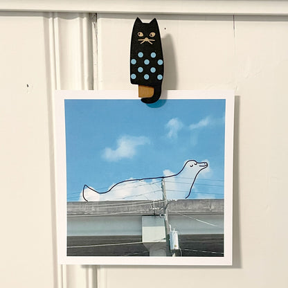 Howdy Cloudy Art Print by Missy Kulik