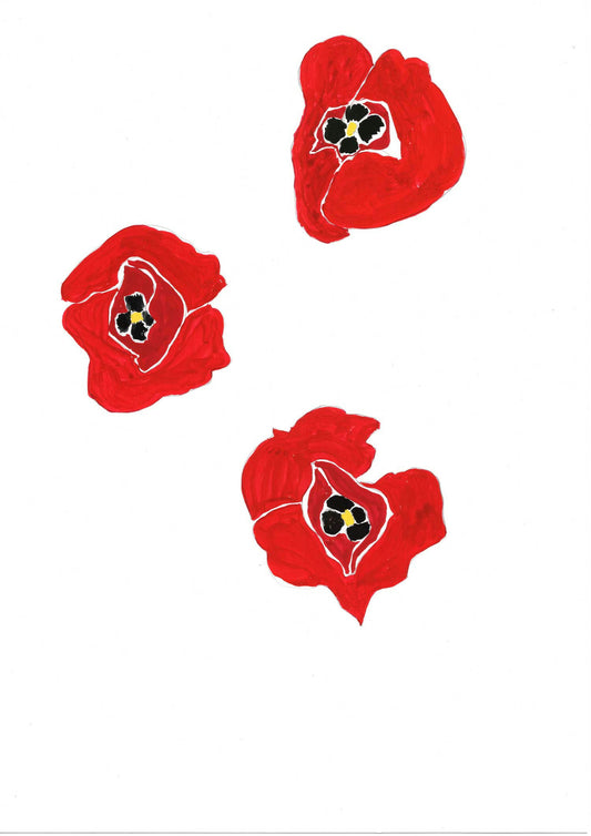 ★ 40 • “Poppies x 3 (Les trois coquelicots)" by René Shoemaker