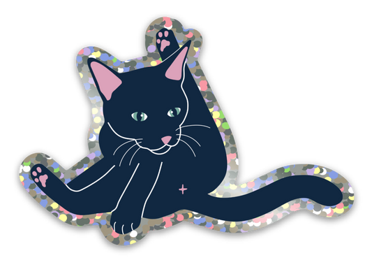 Holographic Cat Butt Sticker by Carlee Ingersoll