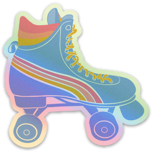 Holographic Roller Skate Sticker by Carlee Ingersoll