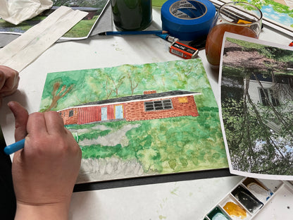 House Portraits in Gouache and Watercolor • 2-Week Painting Class