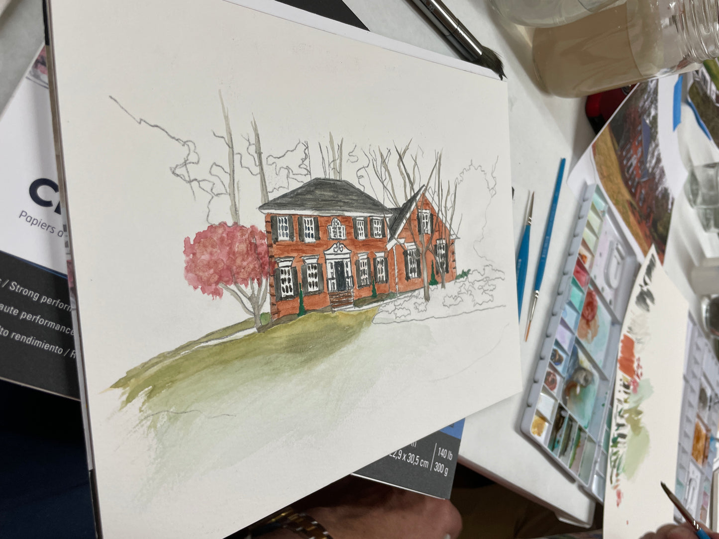 House Portraits in Gouache and Watercolor • 2-Week Painting Class